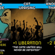 Some of the action cards from the game, including a bonus for knocking fascist stuff over.